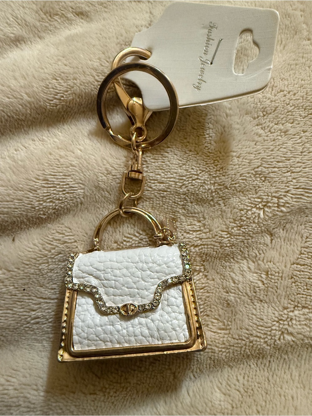 Fashion Jewelry Gold Keychain Purse Charm